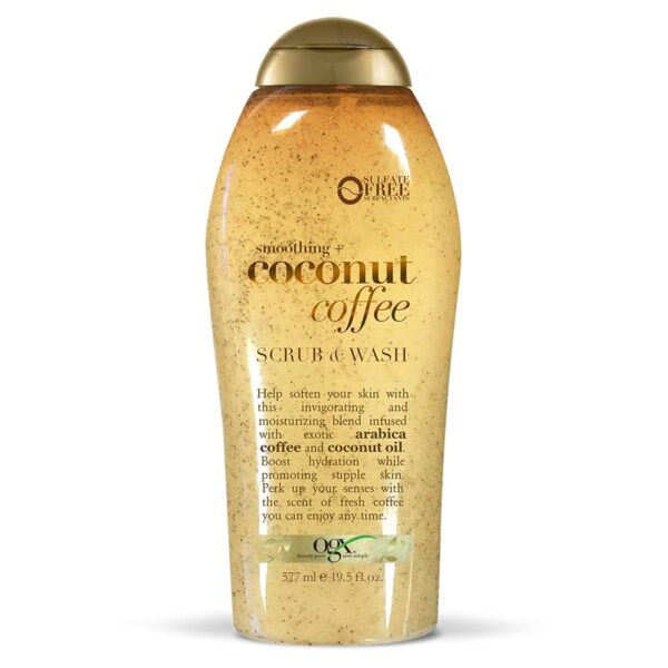 OGX Smoothing + Coconut Coffee Exfoliating Body Scrub with Arabica Coffee & Coconut Oil